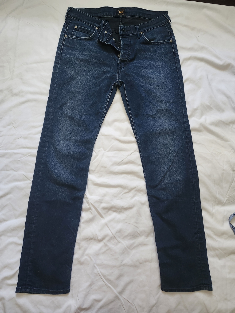 Lee Slim Straight Jeans in Deep Blue Wash